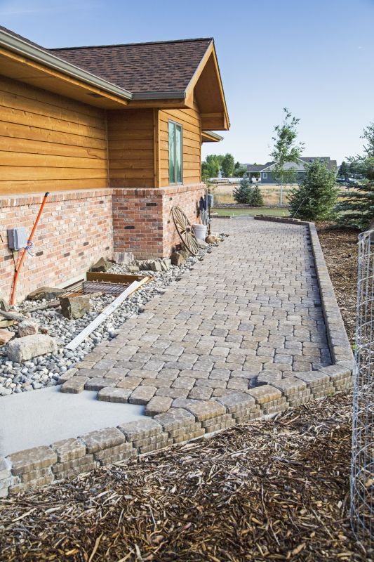 Walkway with Interlocking Pavers
